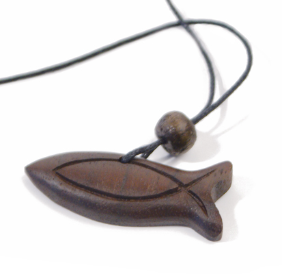 Holz-Anhänger Fisch