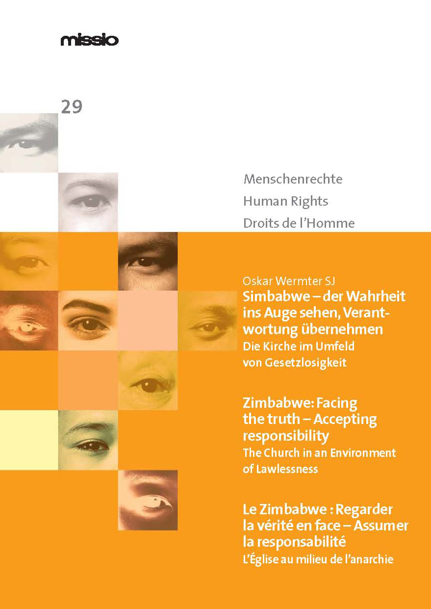 MR 29: Simbabwe – der Wahrheit ins Auge sehen, Verantwortung übernehmen - Die Kirche im Umfeld von Gesetzlosigkeit