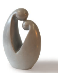 Skulptur Mutter/Kind Speck Kenia title=